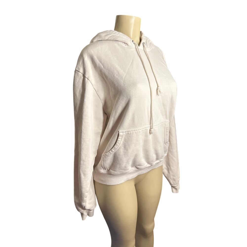 Women 2 M Good American Pullover Boyfriend Hoodie Sweatshirt Off-White Oversize